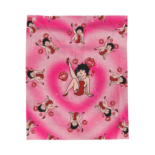 Betty Boop Velveteen Plush Blanket