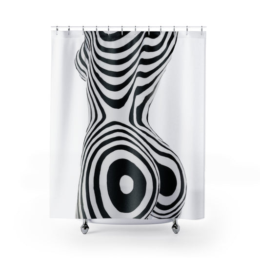 Zebra Body Silhouette Shower Curtain