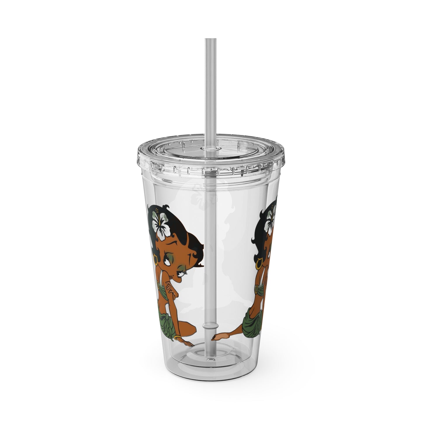 Island Betty Boop Sunsplash Tumbler with Straw, 16oz