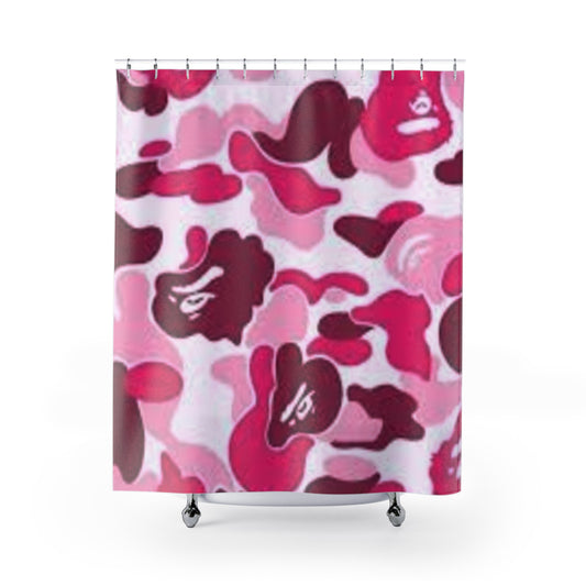 Pink Camo Shower Curtain