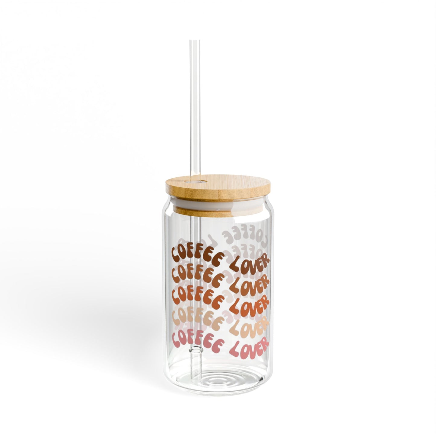 Coffee Lover Sipper Glass, 16oz