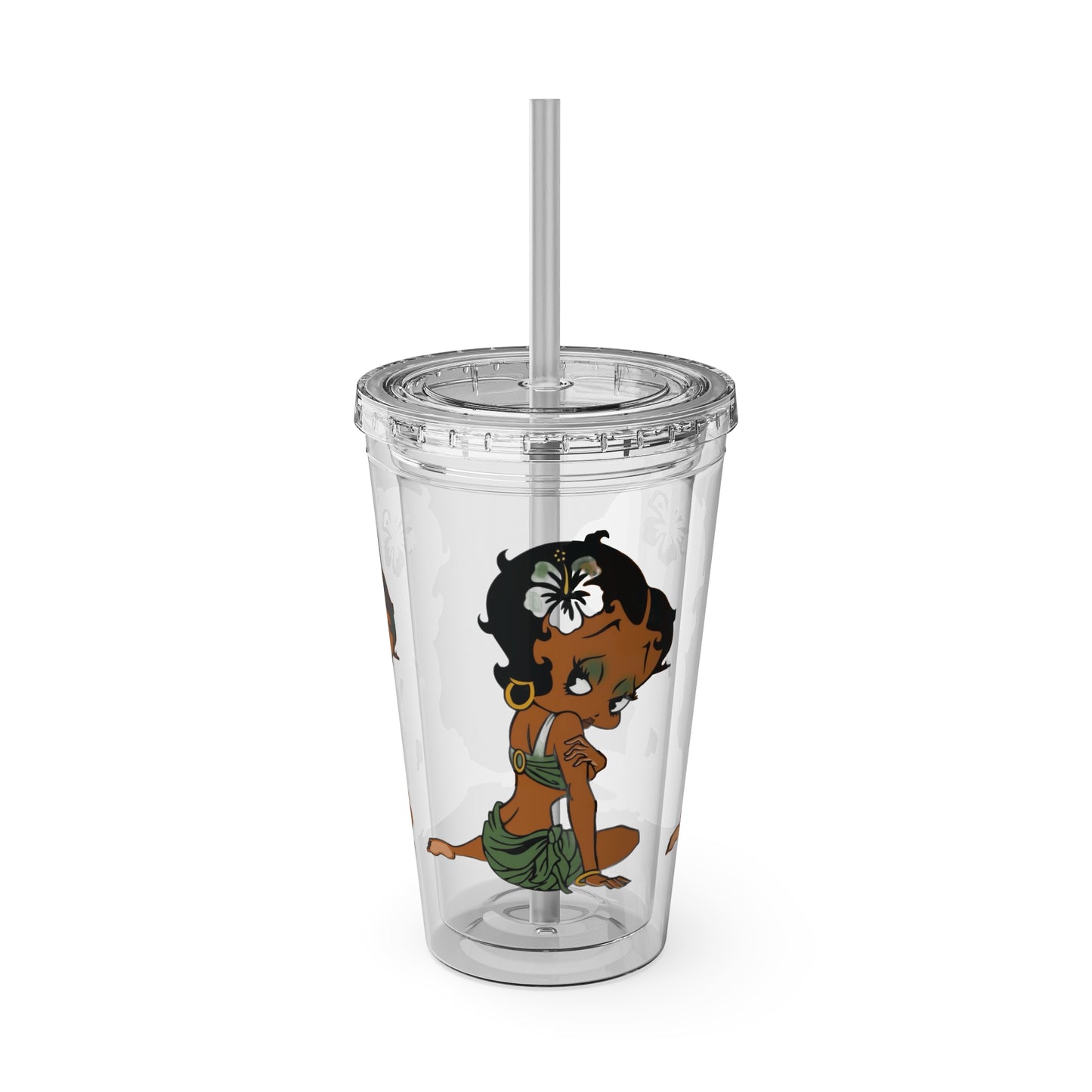 Island Betty Boop Sunsplash Tumbler with Straw, 16oz